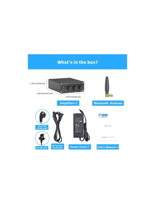 Fosi Audio BT20A Stereo erősítő