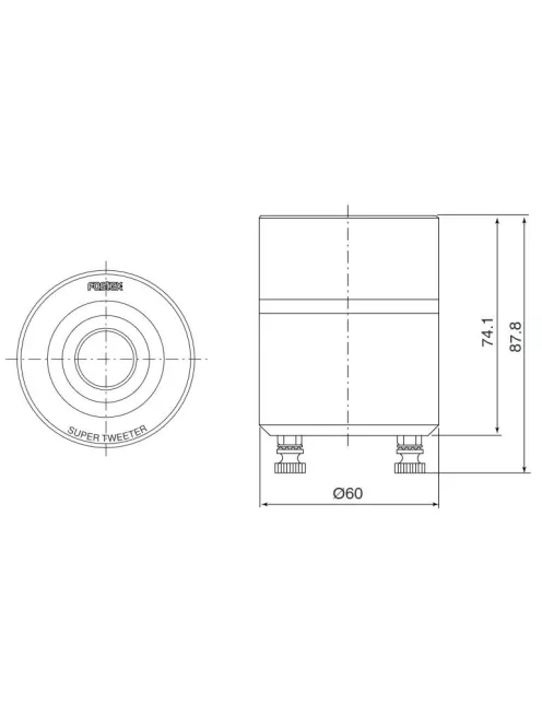 Fostex T90A Horn Super Tweeter, 8 Ohm, Alnico
