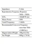 Fostex T90A Horn Super Tweeter, 8 Ohm, Alnico