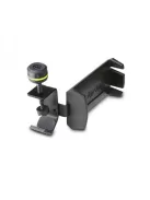 fejhallgató-tartó – állvány oszlopára szerelhető, fekete