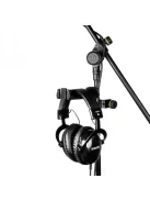 fejhallgató-tartó – állvány oszlopára szerelhető, fekete