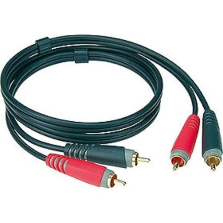 RCA-RCA dupla kábel, 1 m – Klotz aranyozott RCA - RCA csatlakozók - Kábel, csatl./Kábel/RCA káb