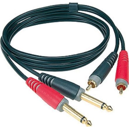 Jack-RCA dupla kábel, 2 m - Kábel, csatl./Kábel/Átalakító- és inzertkábel