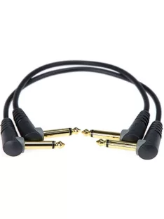   Jack-Jack kábel, 0,9 m – Klotz aranyozott 6,35 / Jack2 pipa - 6,35 / Jack2 pipa csatlakozók, + PCU101 fekete kábel,