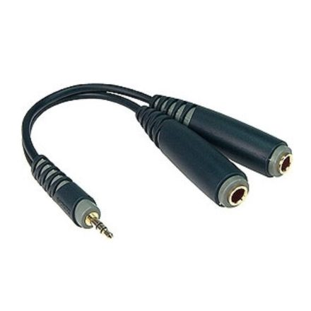 Y adapter kábel, JACK-JACK, 0,2 m  - Kábel, csatl./Kábel/Átalakító- és inzertkábel