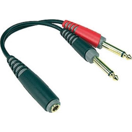 Y adapter kábel, JACK-JACK, 0,2 m  - Kábel, csatl./Kábel/Átalakító- és inzertkábel