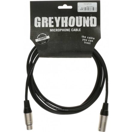 Klotz Greyhound mikrofonkábel, 2 m - Kábel, csatl./Kábel/XLR-XLR (mikrofon) kábel