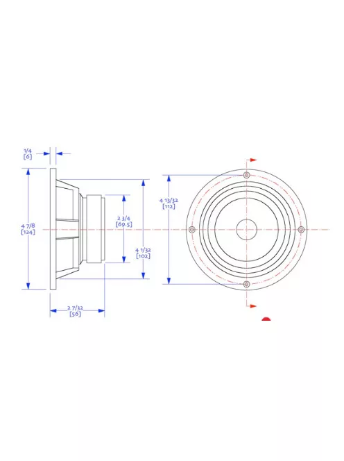 Markaudio CHP-70 keki  4" szélessávú papír hangszóró natúr