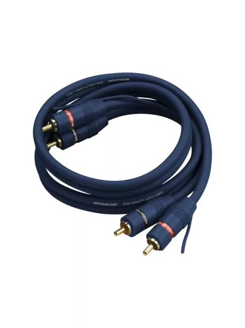Monacor AC-080/BL, minőségi Sztereó Audió Összekötő Kábelek