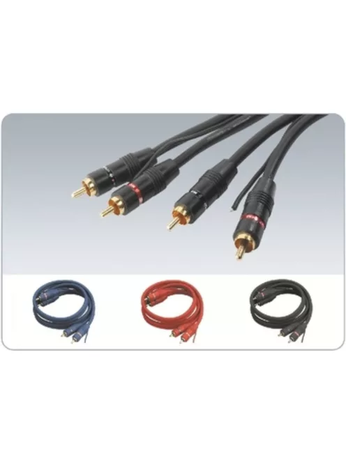Monacor AC-080/BL, minőségi Sztereó Audió Összekötő Kábelek