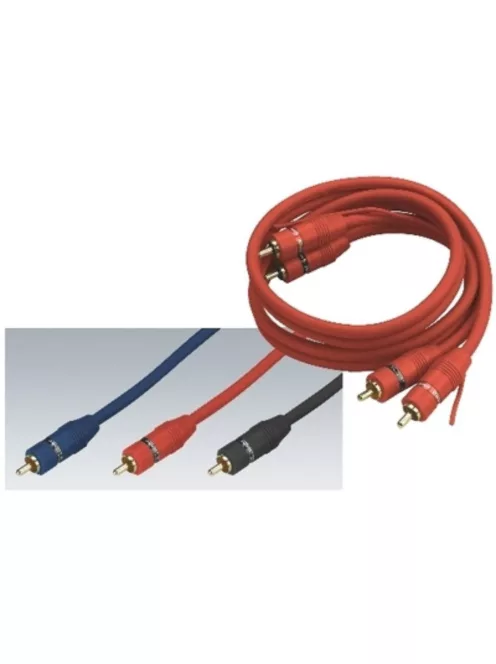 Monacor AC-080/BL, minőségi Sztereó Audió Összekötő Kábelek