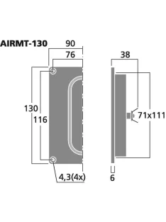 Monacor AIRMT-130, szalagsugárzók