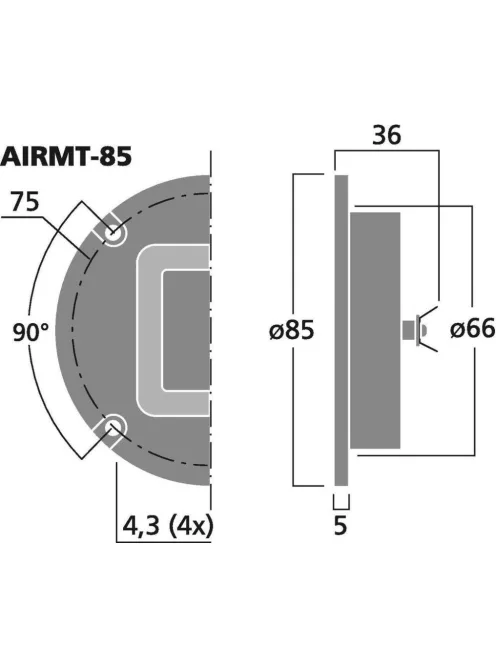 Monacor AIRMT-85, szalagsugárzók