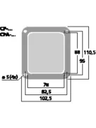 Monacor CP-5/SW, PA csatlakozó terminál keret