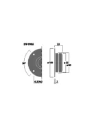 Monacor DT-19SU, Hi-Fi dóm magassugárzó, 80Wmax, 8Ω