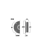 Monacor DT-99, Hi-Fi dóm magassugárzó, 80Wmax, 8Ω