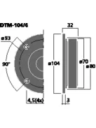 Monacor DTM-104/4, Hi-Fi dóm magassugárzók, 100Wmax, 4Ω