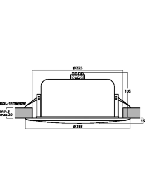 Monacor EDL-11TW/SW, , 100V-os, süllyeszthető kivitelű