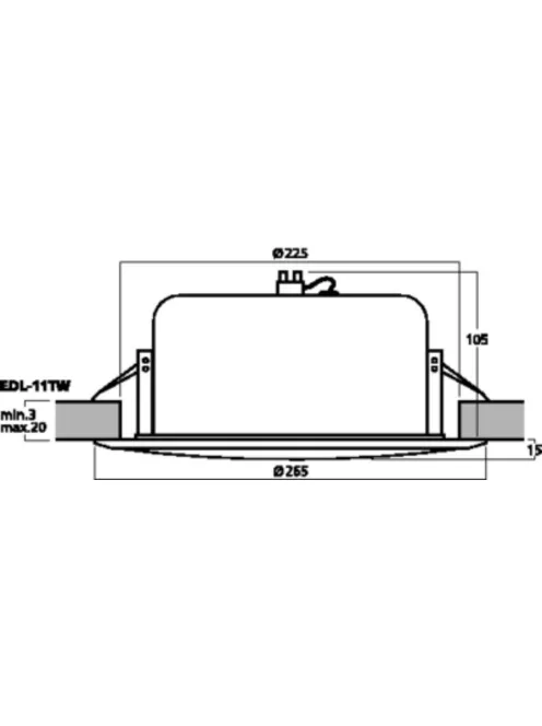 Monacor EDL-11TW 100V-os, süllyeszthető kivitelű