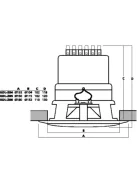 Monacor EDL-206, időjárásálló, süllyeszthető PA hangszóró