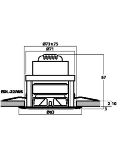 Monacor EDL-22/WS, , 100V-os, süllyeszthető kivitelű