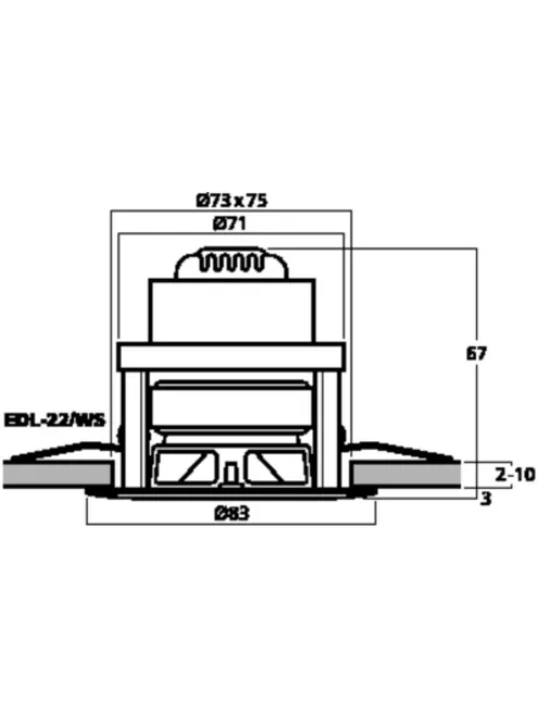 Monacor EDL-22/WS, , 100V-os, süllyeszthető kivitelű