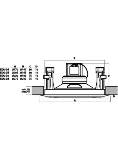 Monacor EDL-24, PA mennyezeti hangszóró