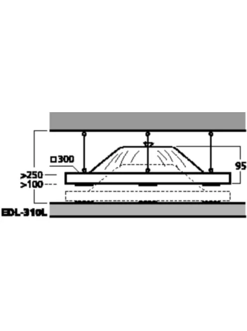 Monacor EDL-310L, szuper széles sugárzási szögű PA mennyezeti hangsugárzó