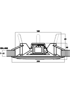 Monacor EDL-606, PA mennyezeti hangszóró