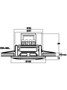 Monacor EDL-82/WS, PA mennyezeti hangszóró