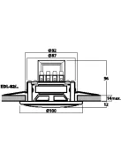 Monacor EDL-82/WS, PA mennyezeti hangszóró
