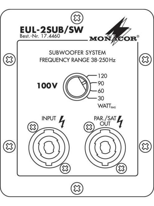 EUL-2SUB/SW, 100V-os szubbasszussugárzó - Hangfal/Passzív szub,Hangfal/Installációs/Szubbaszus 