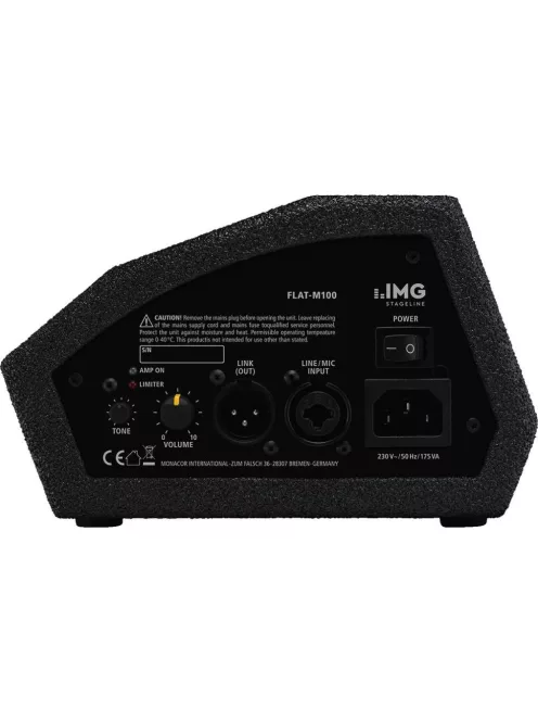 IMG Stageline FLAT-M100 kompakt aktív hangfal, színpadi monitor