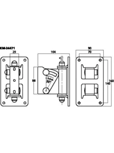 Monacor KM-24471, fali tartó hangsugárzókhoz