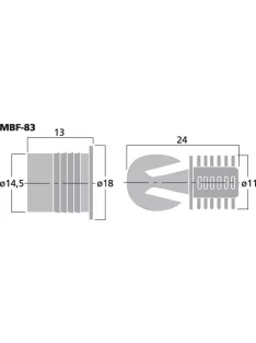   Monacor MBF-83, csapos rögzítő szett hangfal előtétkeretéhez, 8db