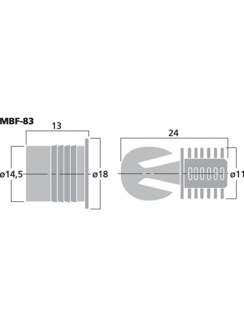 Monacor MBF-83, csapos rögzítő szett hangfal előtétkeretéhez, 8db