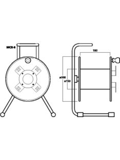 MCR-6, professzionális, üres kábeldob - Kábel, csatl./Kábeldob