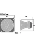 Monacor MPT-005, piezo magassugárzó