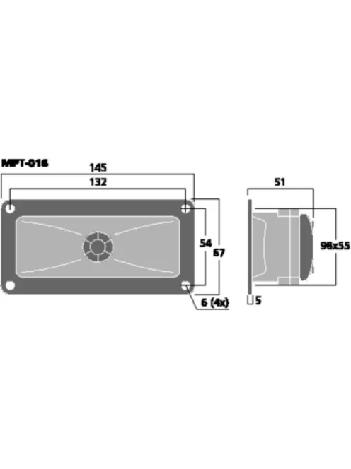 Monacor MPT-016, piezo magassugárzó