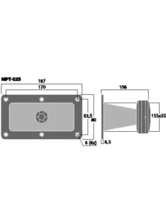 Monacor MPT-025, piezo magassugárzó