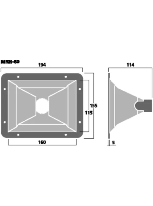 Monacor MRH-80, PA magassugárzó tölcsér