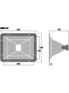 Monacor MRH-83, PA közép-magas tölcsér