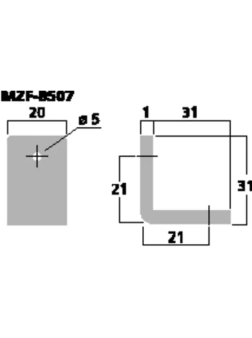 Monacor MZF-8507, fém sarokvédő