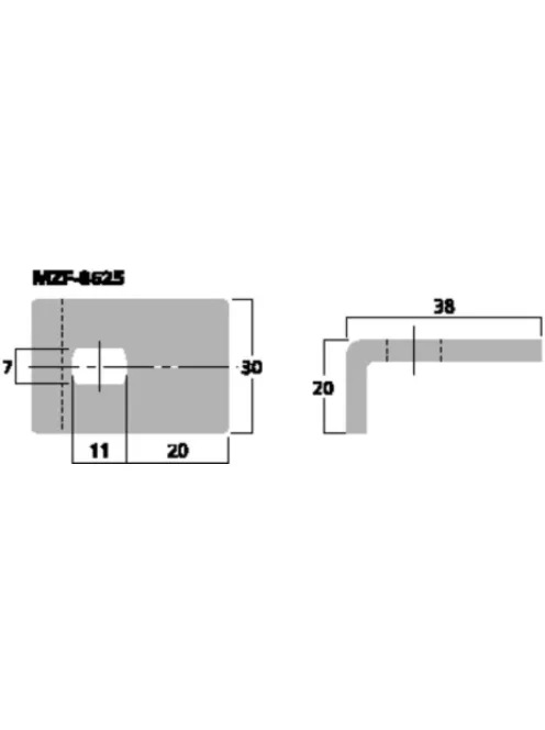 Monacor MZF-8625, hangszórórács-leszorító elemek