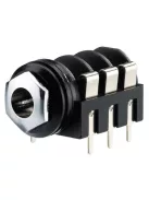 Monacor MZT-223, beépíthető 6,3mm sztereó jack aljzat