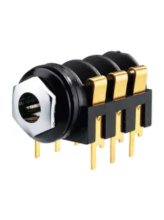 Monacor MZT-223G, beépíthető 6,3mm sztereó jack aljzat