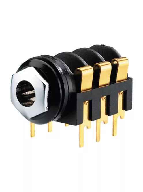 Monacor MZT-223G, beépíthető 6,3mm sztereó jack aljzat