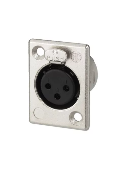 Neutrik NC-3FP1, 3 pólusú, beépíthető XLR csatlakozó