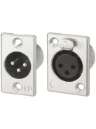 Neutrik NC-3FP1, 3 pólusú, beépíthető XLR csatlakozó