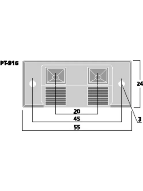 Monacor PT-916, rugós szorítócsatlakozó, 2-pólusú
